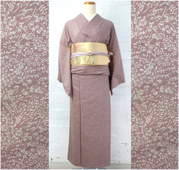 Vintage Komon Kimono, Small Flower Pattern, Silk - Etsy