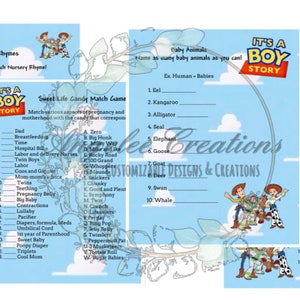 It's A Boy Story Baby Shower Digital Download Spiele
