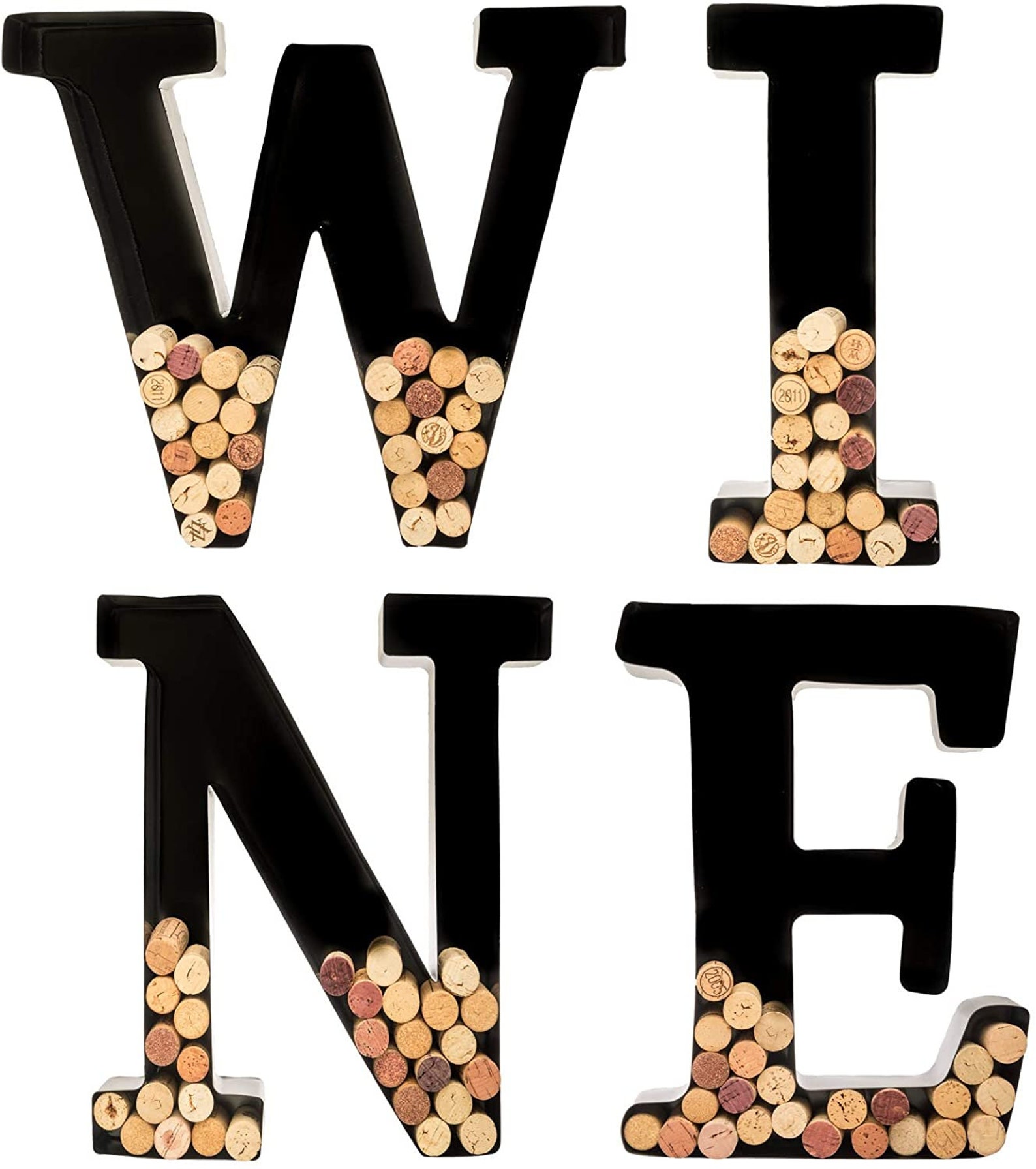 WINE Personalized Wine Cork Holder Alphabet Shape 4 Letters Etsy