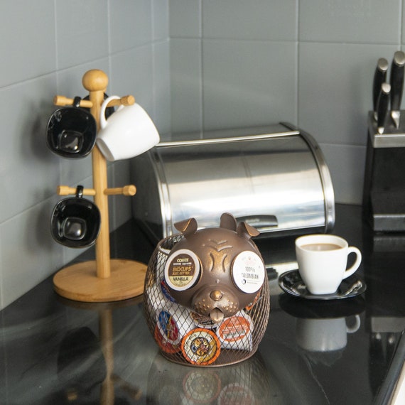 Coffee K-cup Holder Bulldog Dog Design 
