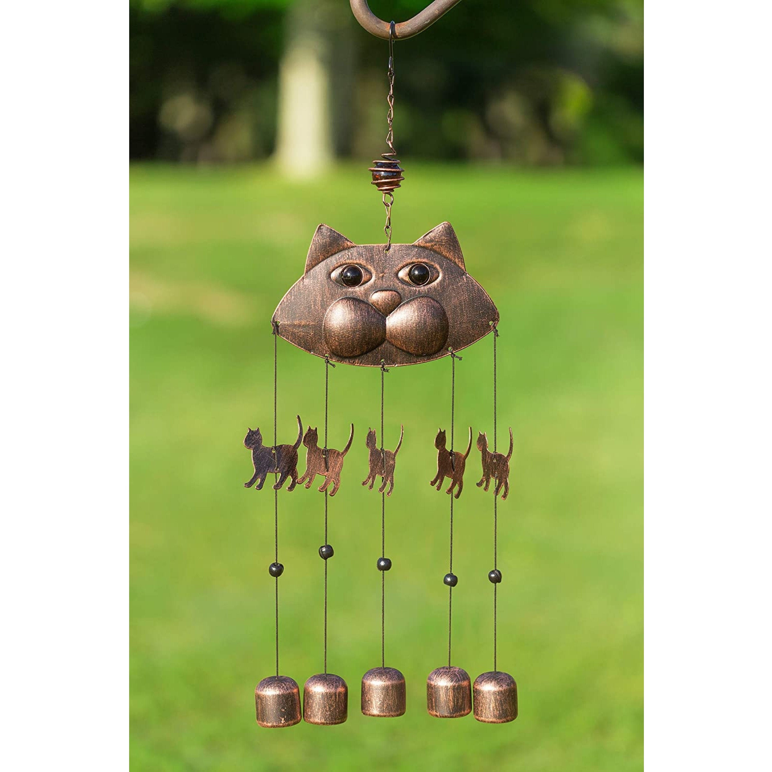 Cat Wind Chimes Gifts for Animal Lovers Double Sided Patio Etsy