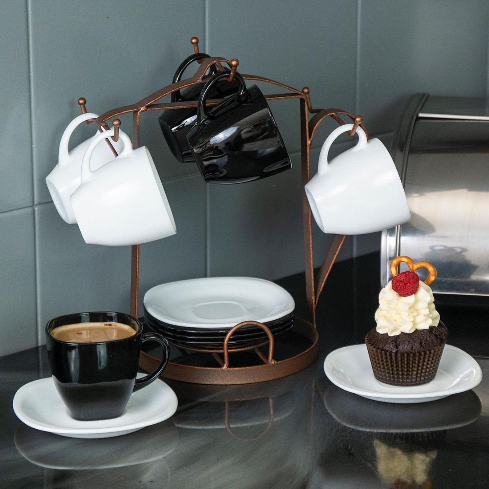 Coffee Mug Hanger Plate Holder Countertop Stand Organizer Tea Etsy