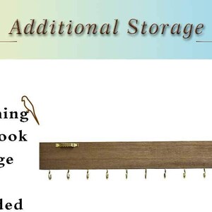 Natural Wood Wall Mounted Jewelry Cabinet Box Light Brown Organizer Hanger Storage Necklace Earrings Accessory Holder w/ Hooks Gifts for Her image 5