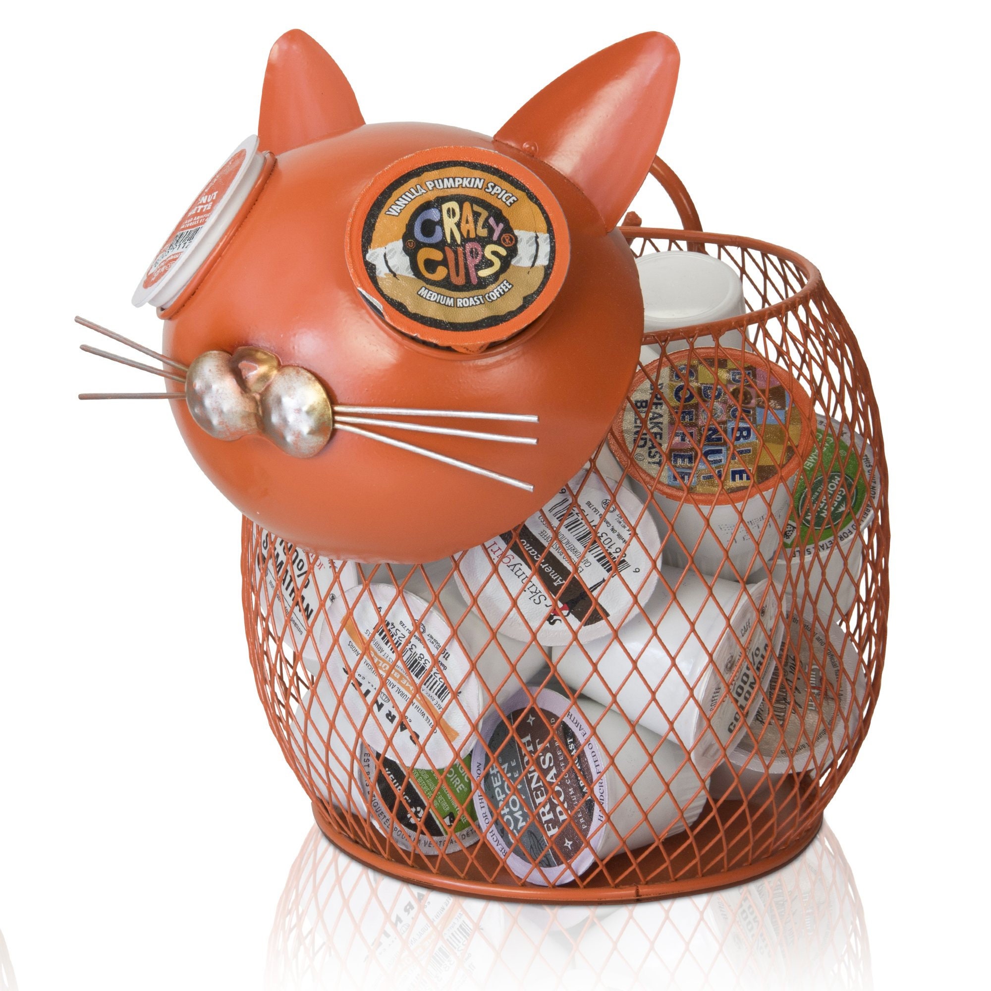 Coffee Kcup Holder Cat Storage Basket Gold Brown Gifts for Etsy