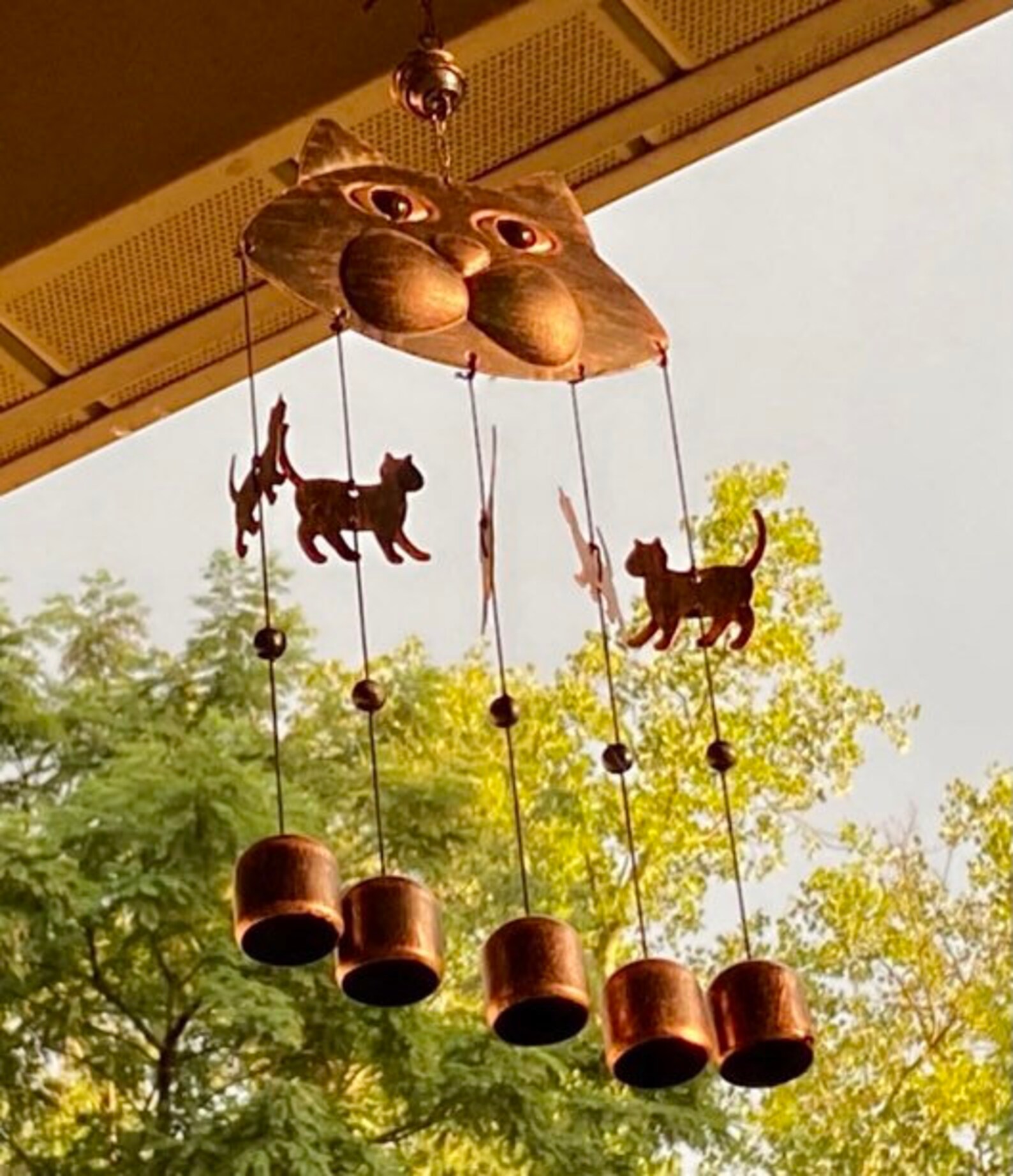 Cat Wind Chimes Gifts for Animal Lovers Double Sided Patio Etsy