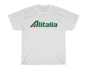 Camiseta com o logotipo da Alitalia