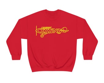 Sweat-shirt unisexe Cessna vintage avec logo avion