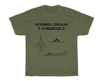 McDonnell Douglas F-4 Phantom II Fighter Aircraft Military T-Shirt