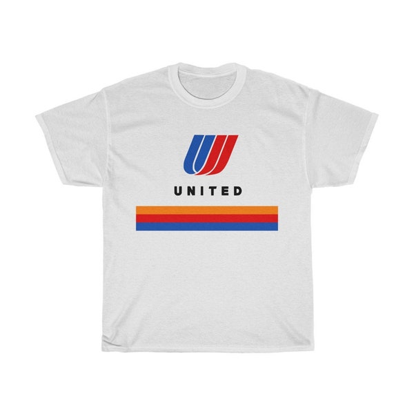 United Airlines Old Tulip Logo T-Shirt - United Airlines Tulip Livery