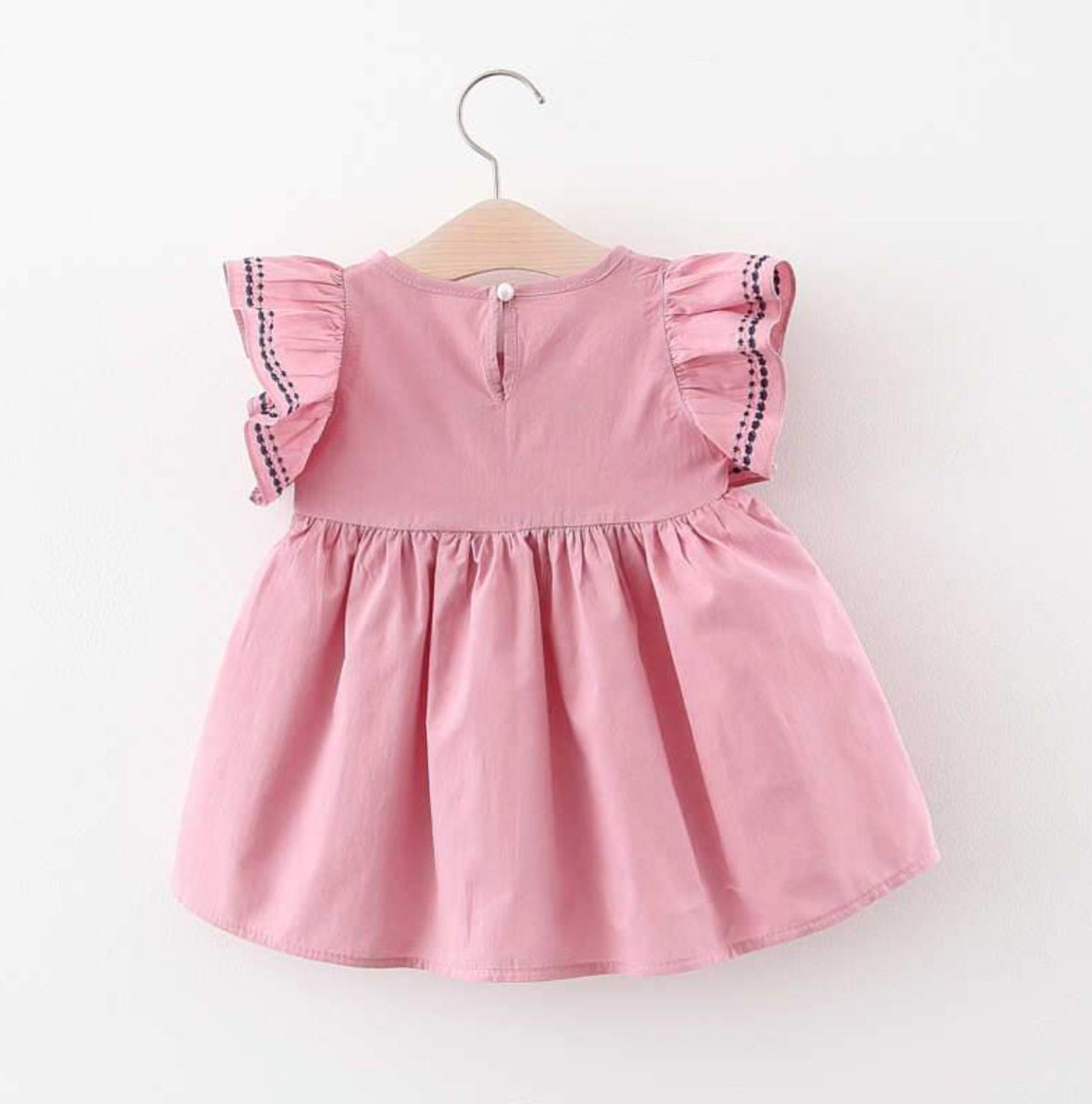 Baby Girl Toddler Pink & Navy Dress 81 - Etsy 日本