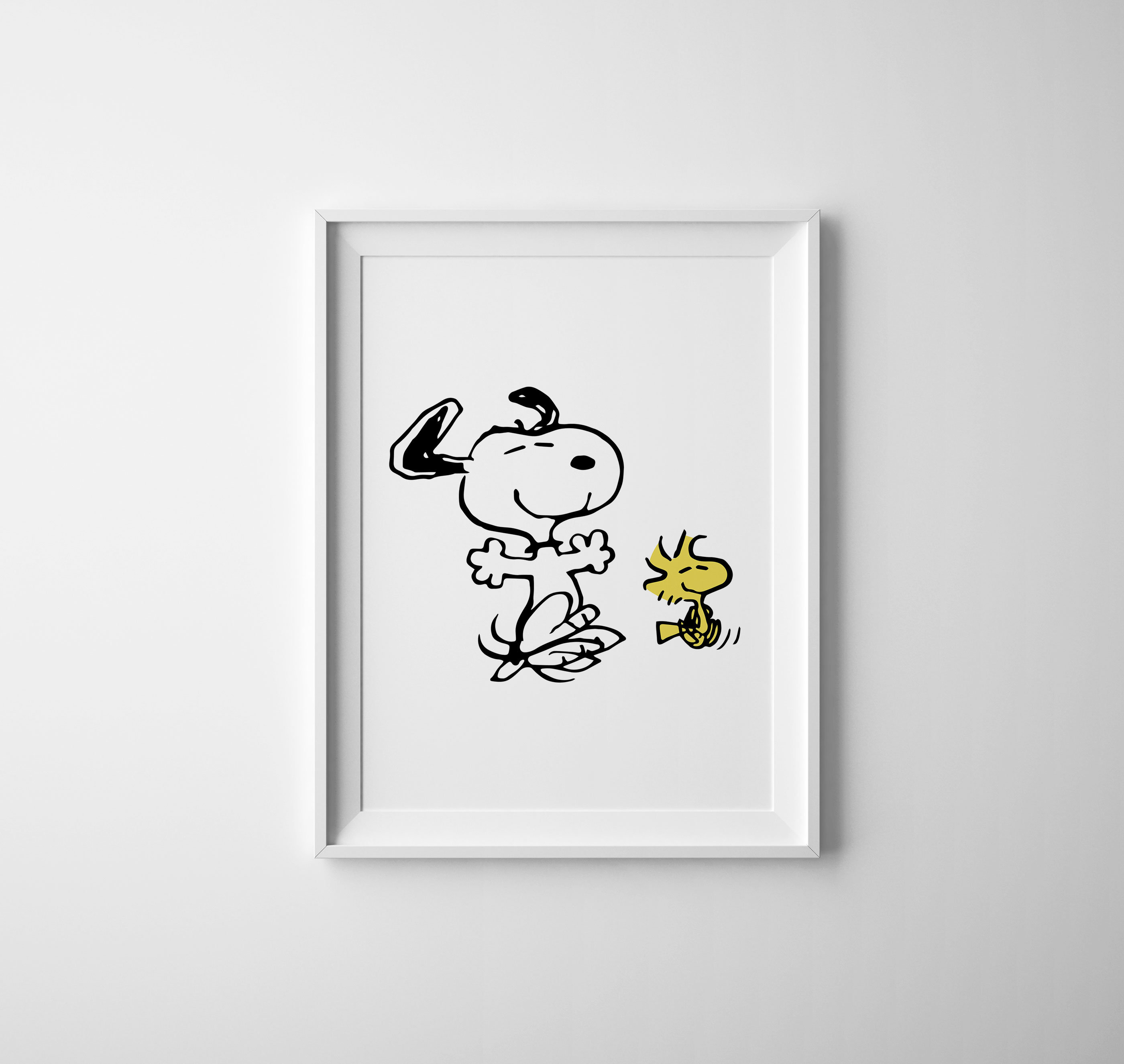 Snoopy and Woodstock Dancing A4 Digital Download Snoopy Etsy