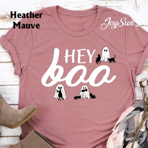 Halloween Hey Boo Tshirt, Hey Boo Sweatshirt, Hey boo shirt, Halloween Ghost tee, Halloween gift shirt, Family Cute Halloween gift shirt