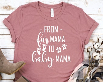 Camiseta de mamá peluda, de mamá peluda a mamá bebé, camiseta de embarazo, anuncio de bebé, regalos para mamá primeriza, regalo para futura mamá, camiseta de mamá humana