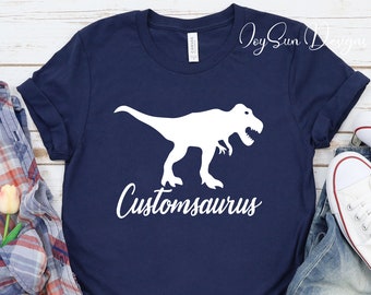 Custom Dinosaur T-shirt - Mamasaurus Shirt - dadasaurus Shirt - Dinosaur Birthday Party T-Shirt - Custom-Saurus Tee Kids