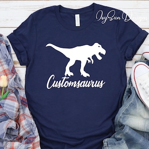 Custom Dinosaur T-shirt - Mamasaurus Shirt - dadasaurus Shirt - Dinosaur Birthday Party T-Shirt - Custom-Saurus Tee Kids
