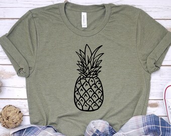 Camiseta de piña, camisetas de piña, camiseta divertida de piña, camiseta de piña, camiseta de fiesta como una piña, camiseta linda de piña