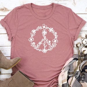 Chemises de la paix, T-shirt de la paix, T-shirt du signe de la paix, T-shirt de la paix, Chemise du symbole de la paix, T-shirts de la paix, Tee-shirt de la paix, Chemise d’aigce mignon, T-shirt hippie