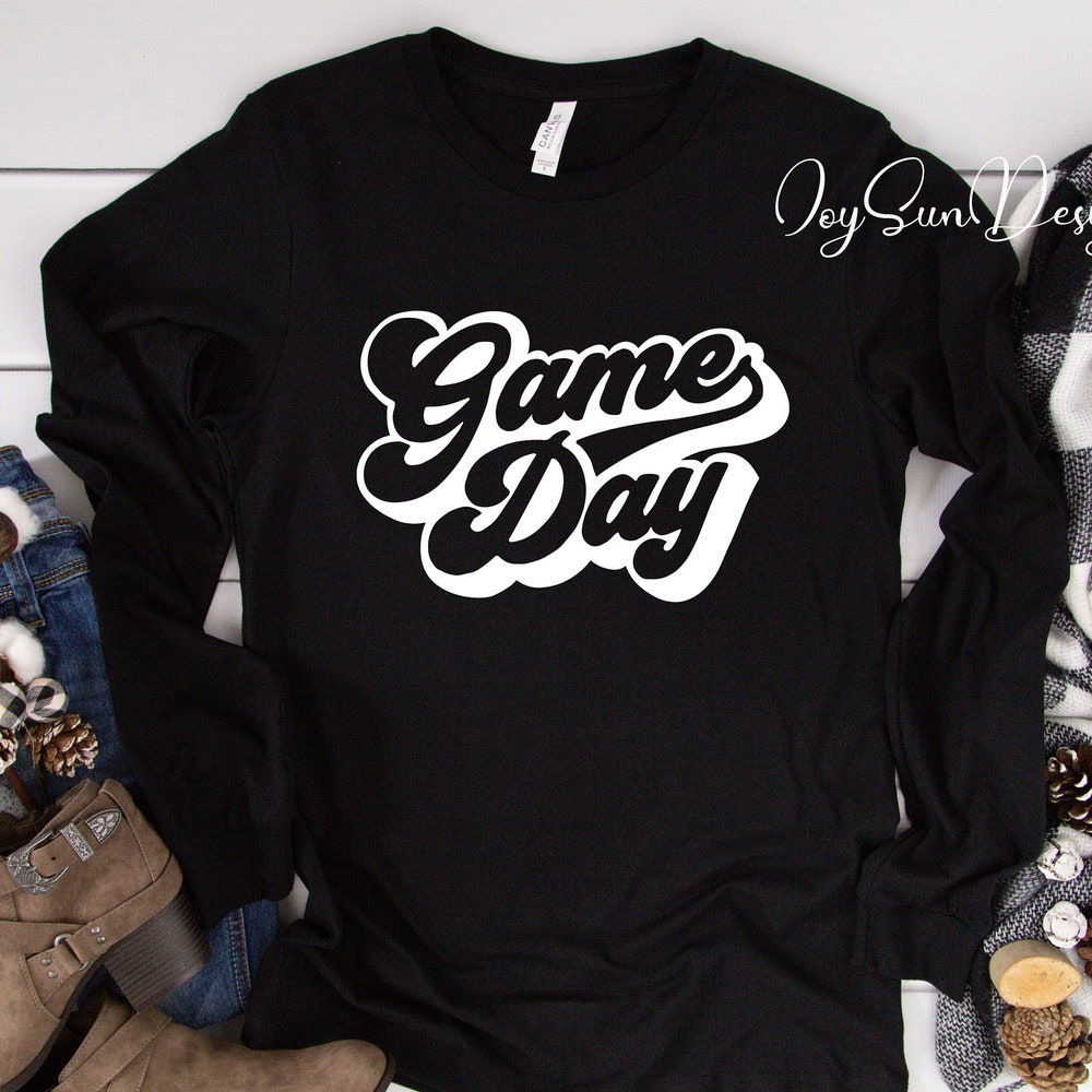 Game Day Long Sleeve, Game Day, Game Day T Shirt, Game Day Long Sleeve Women, Long Sleeve Women, Long Sleeve Game Day. Game Day Shirt Bespoketshirt