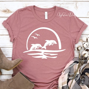 Dolphin Jumping Unisex T-Shirt, Summer Sea World Shirt Gift for her, Summer Love, Sea World, Valentine Shirt, beach shirt, Couples Shirt