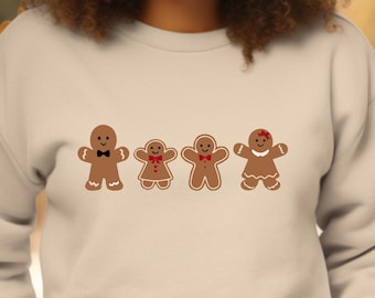 gingerbread shirt, holiday sweatshirt,gingerbread man tee, xmas sweatshirt,  holiday gift shirt, christmas crewneck, gingerbread cookie
