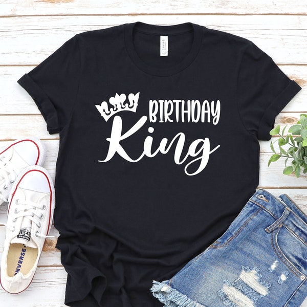 Birthday King Shirts - Birthday T-Shirt - Gift For Him - Funny Party Men's Tee - Birthday Gift - Bday Present, Birthday Shirt - Birthday Tee