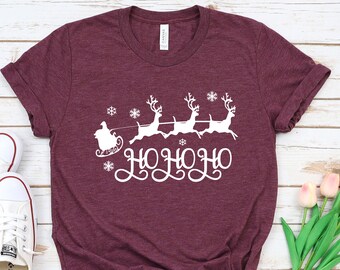 HO HO HO Christmas Shirt, Christmas Family Shirt, Santa Christmas Gift, Holiday Gift. Santa Ho Ho Ho Shirt Christmas T-shirt,