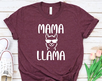 Mama Llama Shirt, Llama gift shirt, Funny Llama Shirt, mama llama tee,Cute Farm Shirt, Cute mama shirt, Gifts for Mom Christmas Shirt