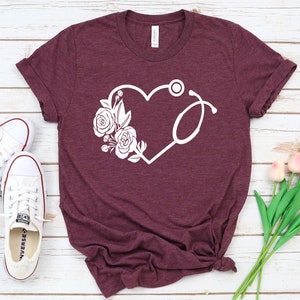 Nurse rose shirt, Nurse shirt, Nurse tee, Nurse flowers shirt, Nursing Shirt, Nursing School T Shirt, Nursing School Tee,Funny Nursing Shirt