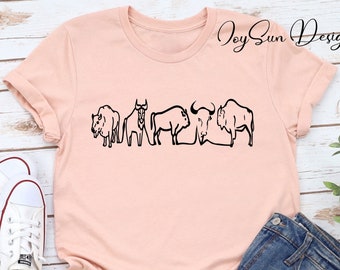 Buffalo Shirts, Bison Shirt,  Buffalo T-Shirts, Buffalo city  shirt, Nature Lover Shirt, Country Shirt, Animal Lover Tee, Bison Lover Gift