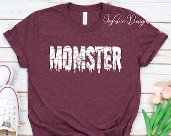 Momster Shirt, Mom Halloween Shirt, Halloween Mom Gift TShirt, Halloween Tshirt, Trick or Treat Shirt, Fall Tee Shirt, Mama Halloween Gift