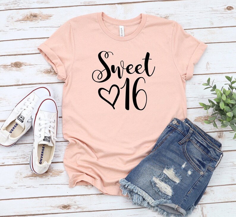 Sweet Sixteen Birthday Shirt 16th Birthday Shirt Birthday Etsy