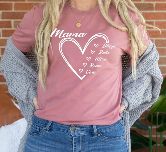 Personalized Grandma Shirt - Custom Grandkids Name Shirt For Nana, Mimi, Mom - Christmas Birthday Gift