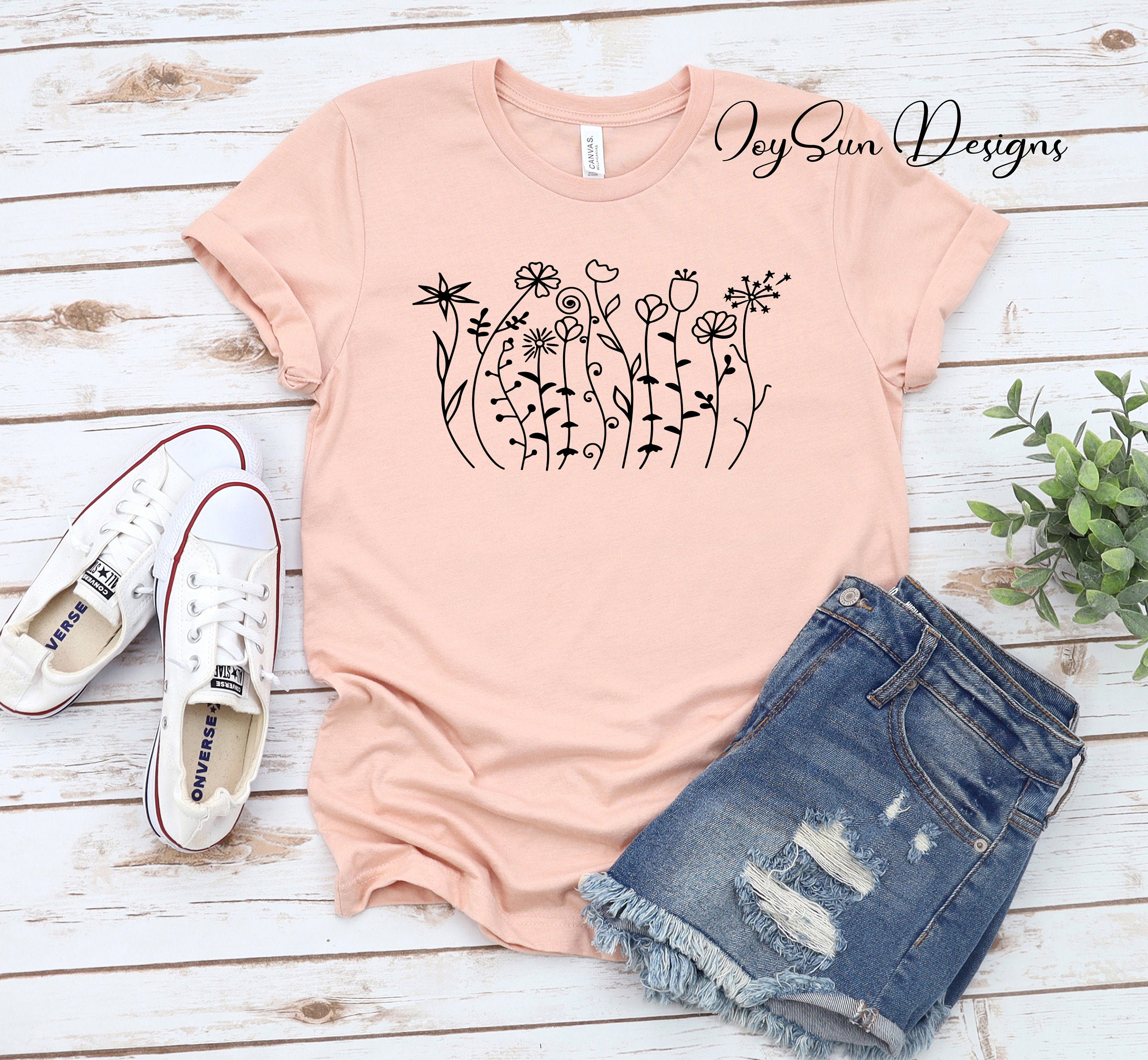 Wild Flowers T-shirt, Flower Shirt, Wild Life Shirt - Floral T