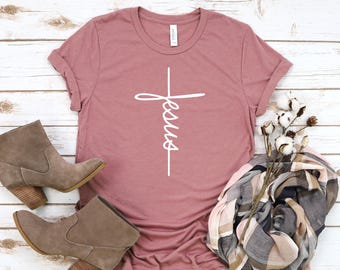 Faith tshirt, Faith Cross tshirt, Christian Gift, Faith Gift, Christian Shirts , Love and Grace Shirt, Faith Cross, Jesus Vertical Cross Tee