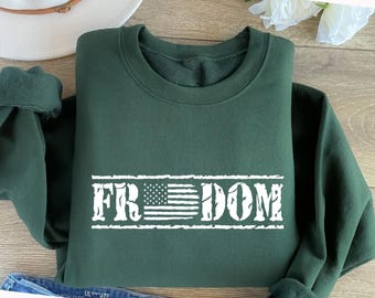 American Flag Sweatshirt - Freedom Flag T-Shirt - Patriotic Freedom Flag T-Shirt, Patriotic Civil Rights Tee, American Flag Sweater