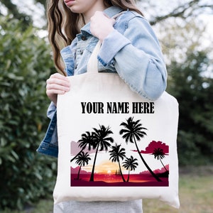 Custom Canvas Tote Bag, Custom name Tote Bag, Girls beach trip bags, Family name tote bag,  Personalized Tote Bag, Tote bags for women