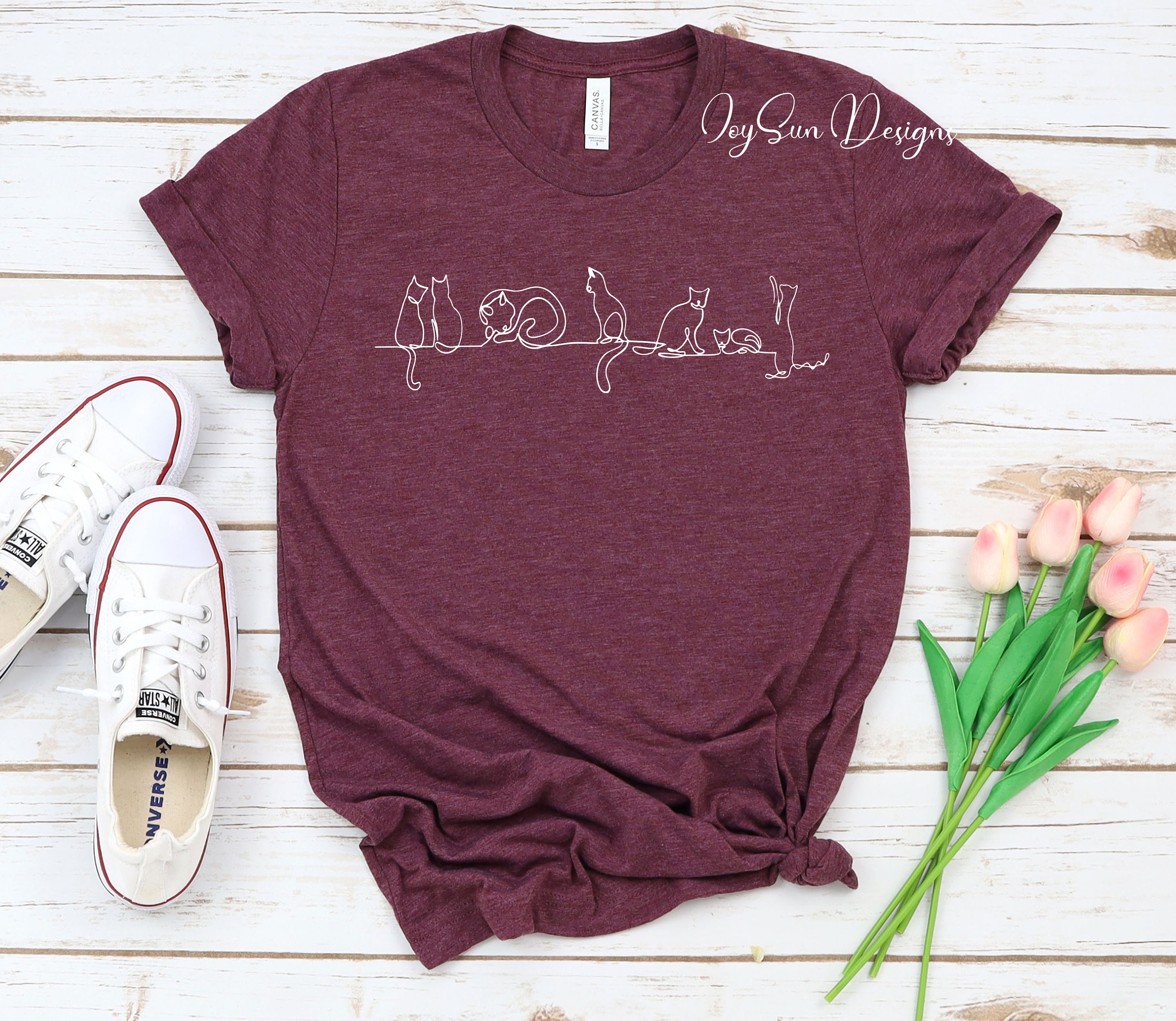 Love Cat Shirt, Cat line Shirt, Animal Lover T-shirt, Pet Love Shirt | Cat Shirt | Cute Cat T-shirt | Gift Shirt | Love Shirt. Cat tshirt