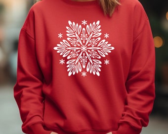 Snowflake Vintage Sweatshirt, Snowflake shirt, Holiday Sweater, Matching Christmas Sweater, Family Christmas gift,Snowflake graphic sweater