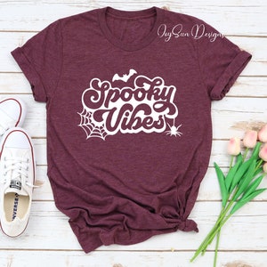 Spooky Vibes, Halloween Shirt, Halloween T-Shirt, Halloween Spooky Vibes, Halloween Party Shirt, Spooky vibes Halloween Shirts, Spooky Shirt bild 3