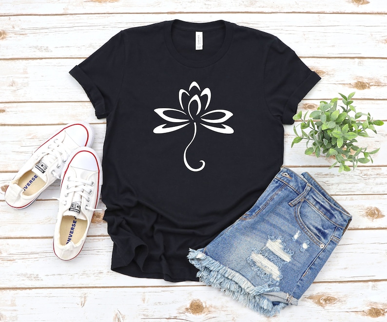Lotus Flower T-shirt Lotus Shirt Lotus Pattern Tee | Etsy