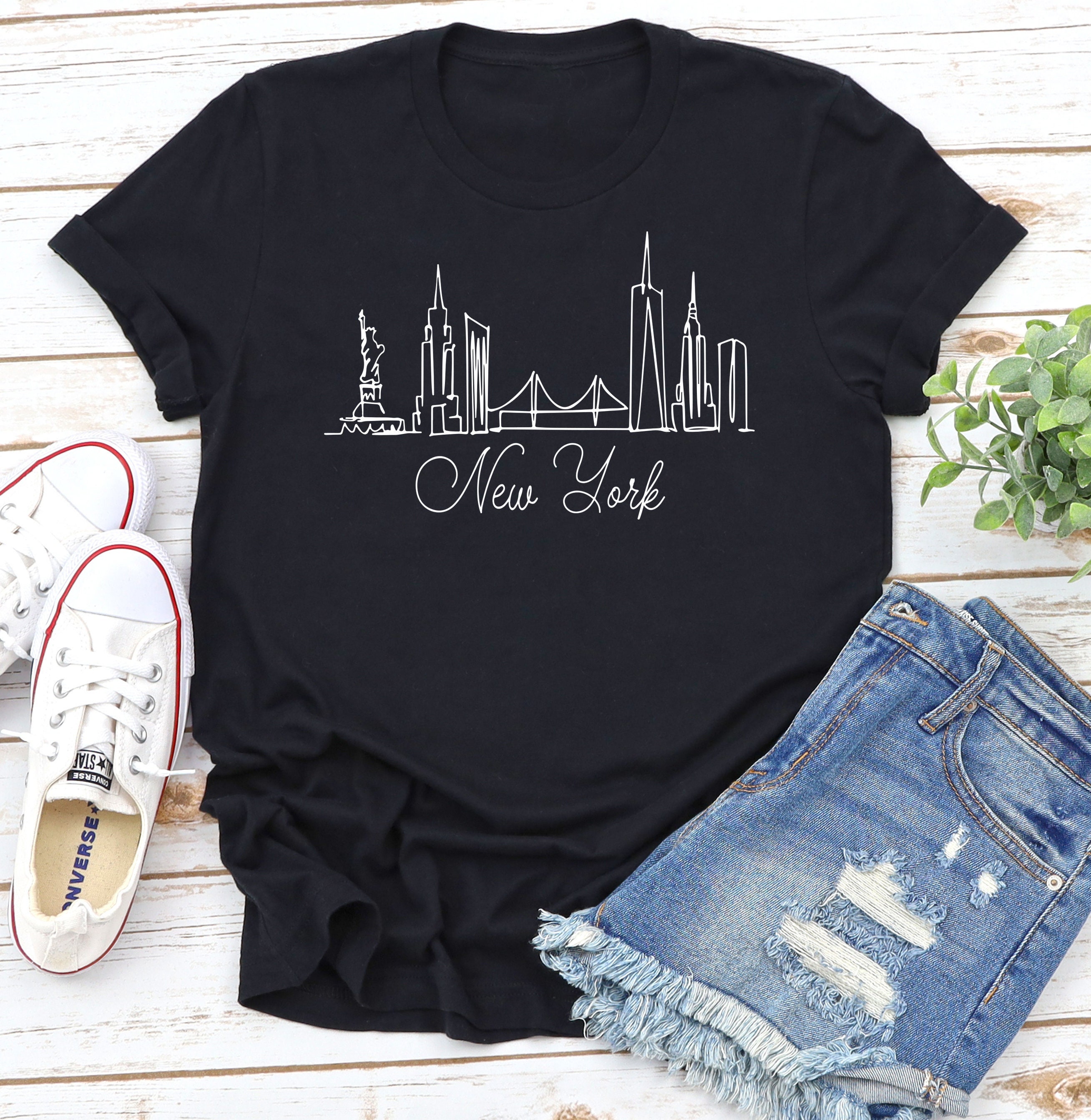 Débardeur Femme "New York For Girls" | Imprimé Drapeau NY | Léger, Coupe Classique | Cadeau Fille, Maman