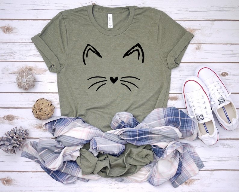 Cat Shirt Kitty Kitten T Shirt I Love Cats Funny Present Etsy