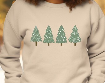 Christmas Trees Sweatshirt/ Christmas Tree shirt, Christmas Shirts for Women, Christmas Tree Hoddies, Christmas Tree t-shirt Holiday Sweater