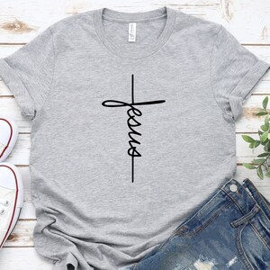Cross Shirt - Faith T-shirt, Jesus Shirt, Christian Shirt, Faith Shirt, Vertical Cross, Faith Cross, Religious Shirt, Church Shirt, Disciple
