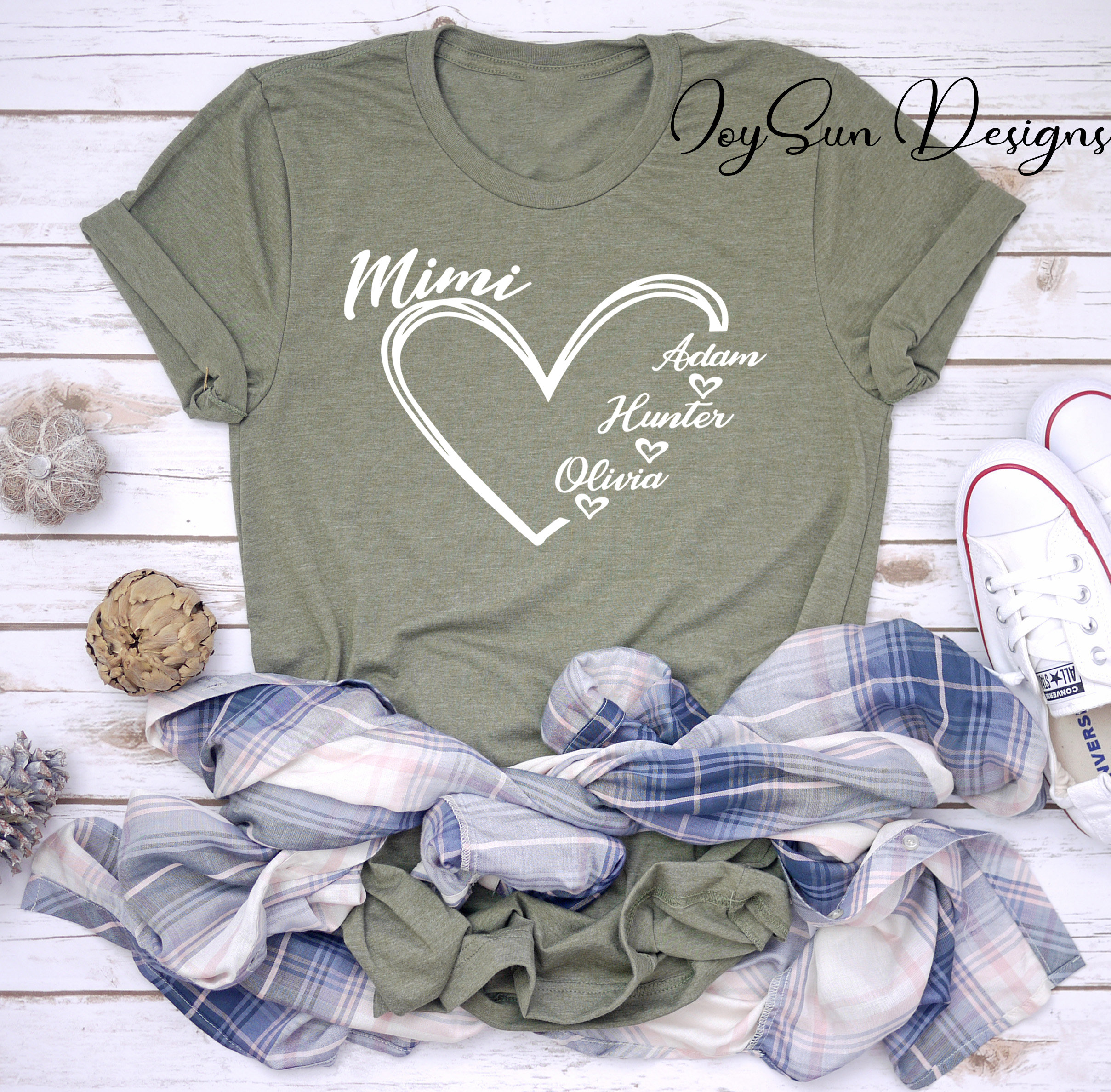 Custom Mimi Shirt, Mimikids Name Shirt, Mimi Heart Shirt, Mimi