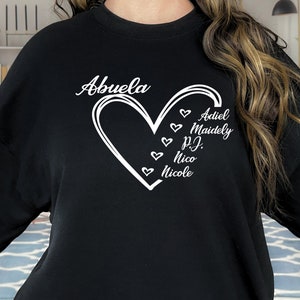 Custom Abuela shirt, Grandma Shirt, Abuela shirt, Grandkids Name Shirt, Gift For Grandma t-shirt, Nana shirt, Mama shirt