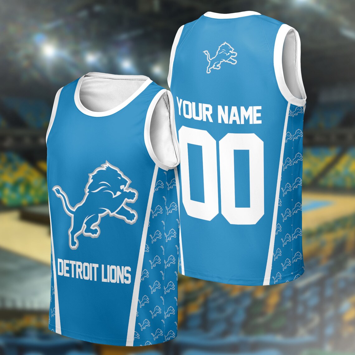 Detroit Lions Tank Top Detroit Lions Jersey Tank Top NFL Etsy