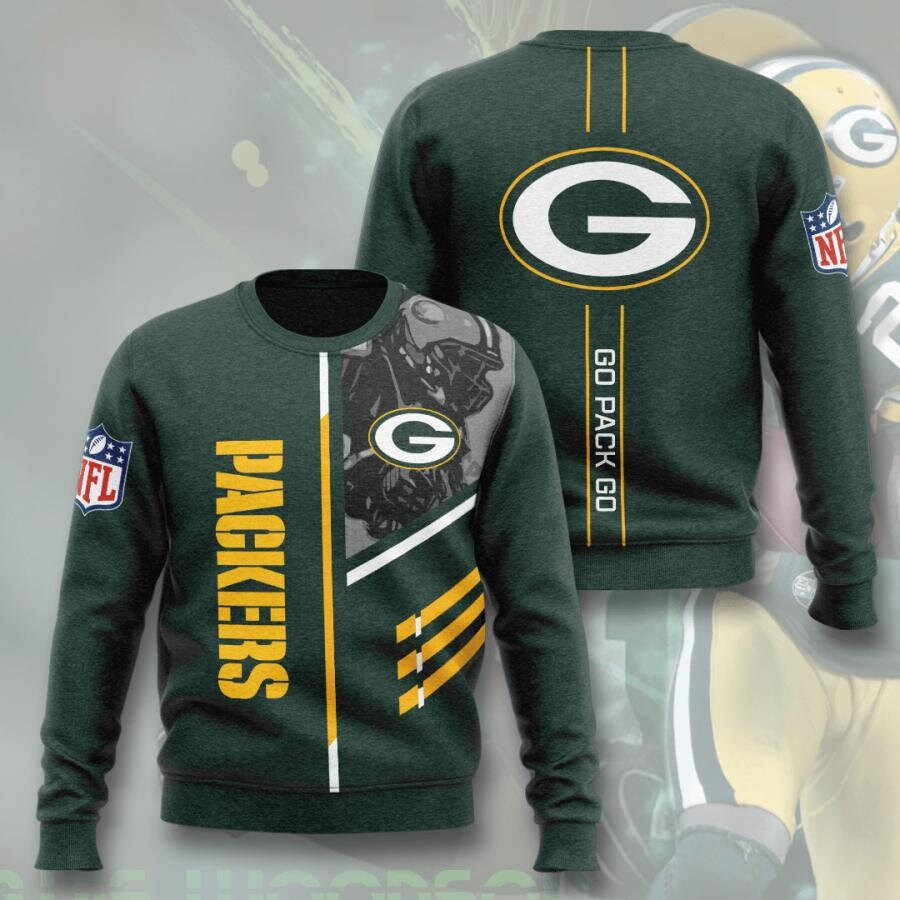 Green Bay Packers Full Printing Sweater Green Bay Packers All | Etsy