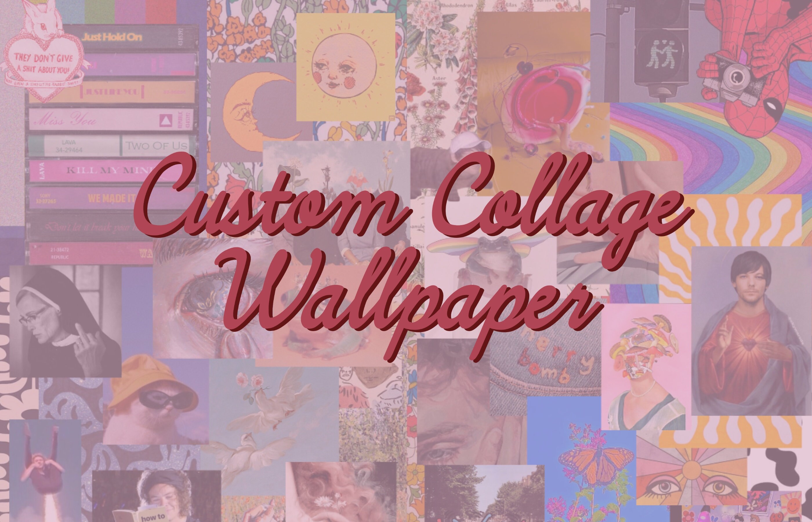 Custom Collage Digital Wallpaper Design Your Own Digital Etsy 日本