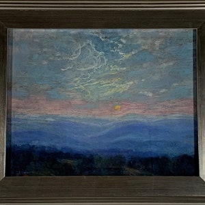 FREDERICK V. BAKER (American, 1876-1964) Original Pastel “Sunset Landscape with Clouds”